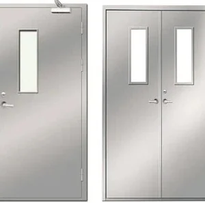 Stainless fire door