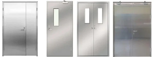 Stainless fire door