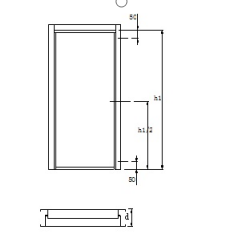 Figure 3 The height difference measurement position of door frame and door fan combination (front surface)