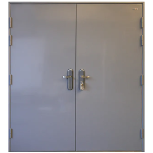 double-leaf steel fire door