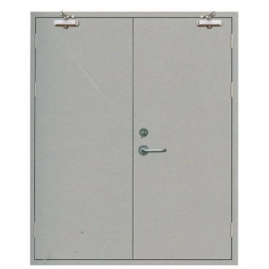 double-leaf steel fire door