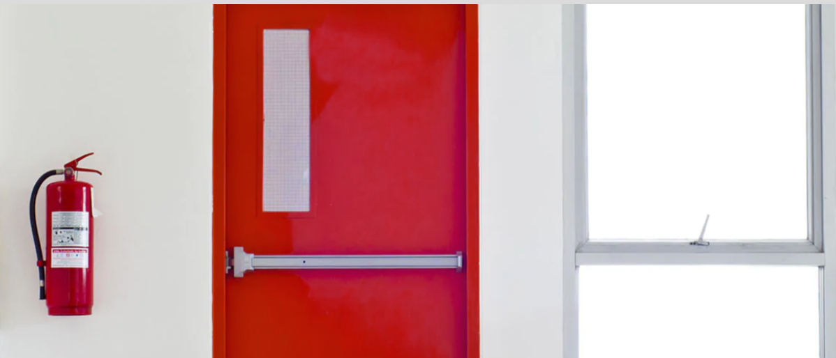 Fire door, fire window sample display