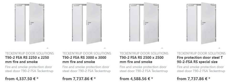 T90 RS door 2-leaf with smoke protection