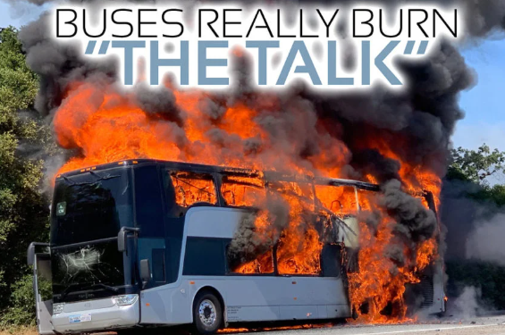 burning bus